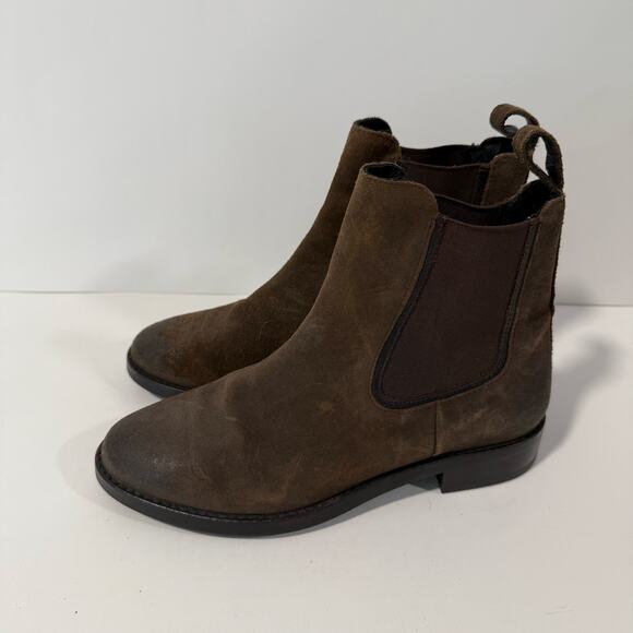 Thursday Boot Co Women's Boots Everyday Chelsea Pull On Brown Leather Suede 5.5 - Picture 6 of 7